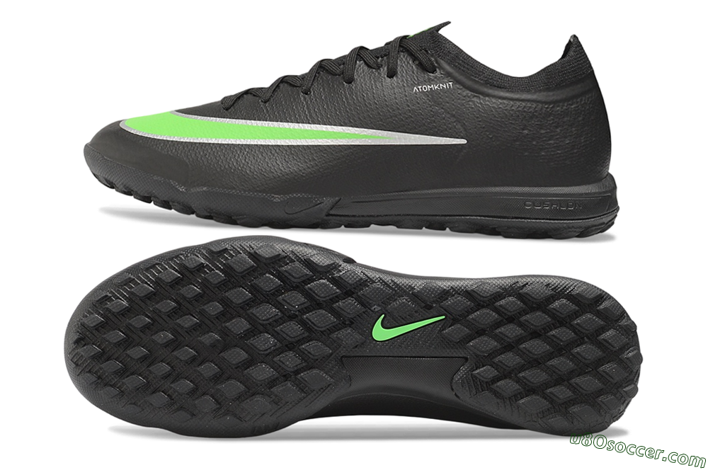 Nike Air Zoom Mercurial Vapor 17 Elite TF Artificial Turf Soccer Shoes - Black/Black/Electric Green 0
