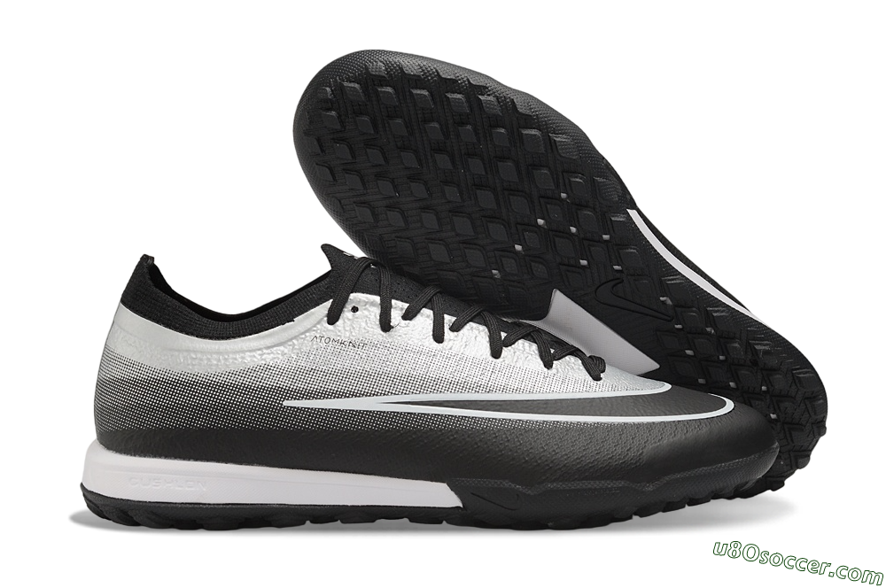 Nike Air Zoom Mercurial Vapor 17 Elite TF Artificial Turf Soccer Shoes - Black/Metallic Silver/Black 1