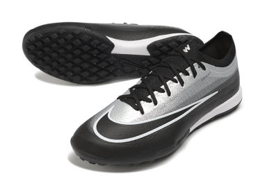 Nike Air Zoom Mercurial Vapor 17 Elite TF Artificial Turf Soccer Shoes - Black/Metallic Silver/Black