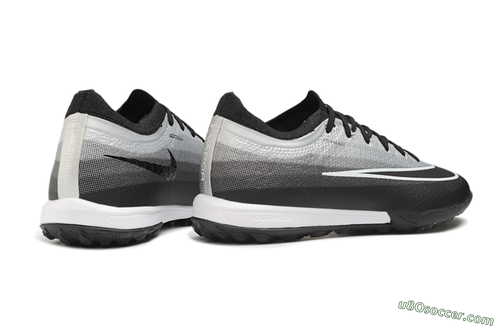 Nike Air Zoom Mercurial Vapor 17 Elite TF Artificial Turf Soccer Shoes - Black/Metallic Silver/Black 6