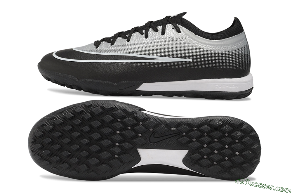 Nike Air Zoom Mercurial Vapor 17 Elite TF Artificial Turf Soccer Shoes - Black/Metallic Silver/Black 0