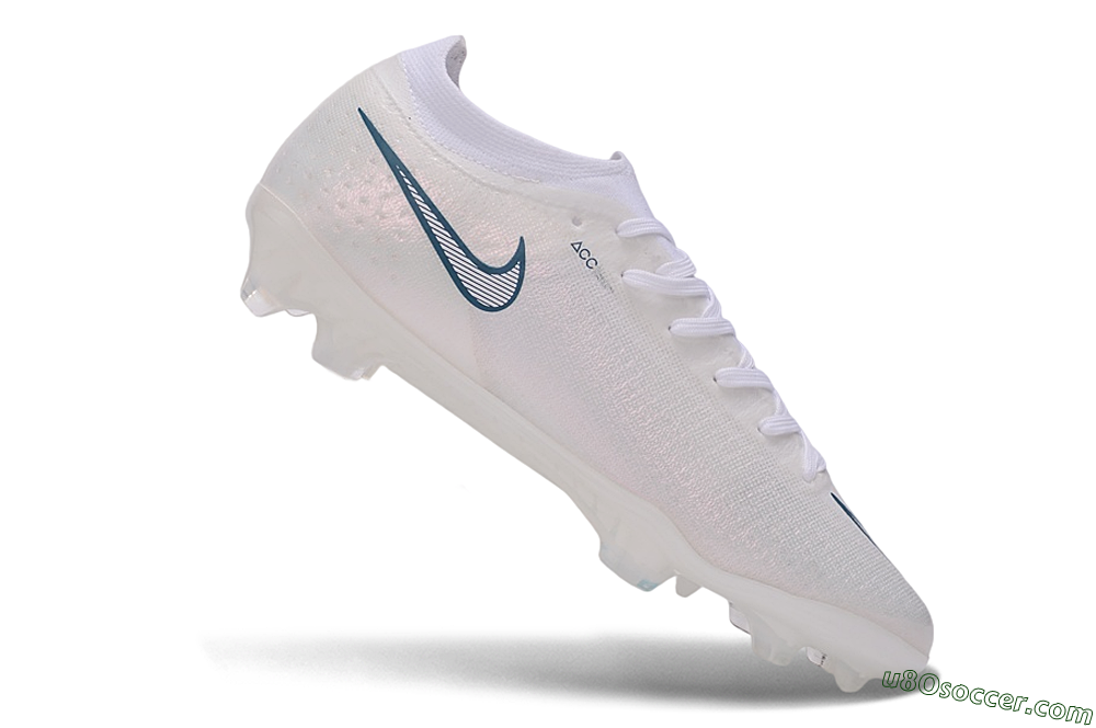 Nike Air Zoom Mercurial Vapor 17 Elite FG Firm Ground Soccer Cleats - White/White/Teal 4