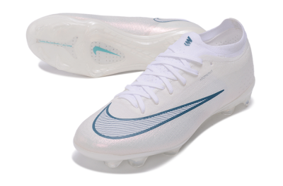 Nike Air Zoom Mercurial Vapor 17 Elite FG Firm Ground Soccer Cleats - White/White/Teal