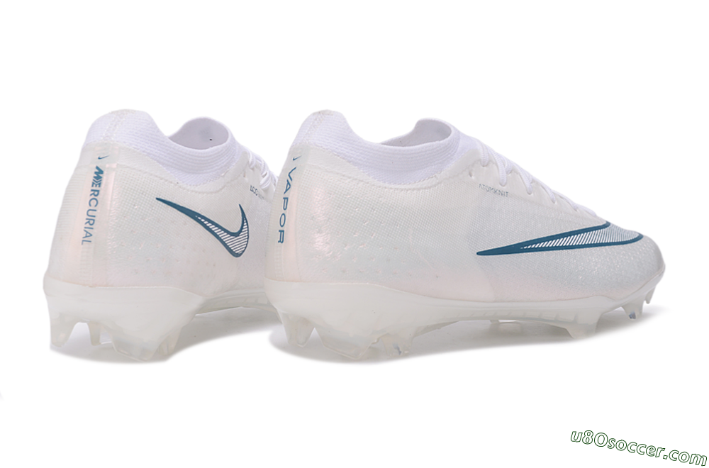 Nike Air Zoom Mercurial Vapor 17 Elite FG Firm Ground Soccer Cleats - White/White/Teal 6