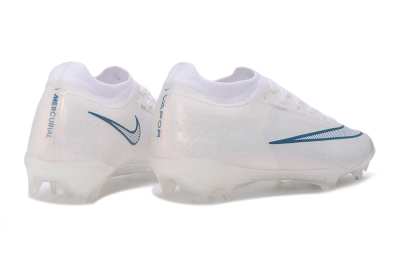 Nike Air Zoom Mercurial Vapor 17 Elite FG Firm Ground Soccer Cleats - White/White/Teal
