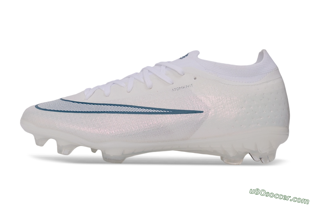 Nike Air Zoom Mercurial Vapor 17 Elite FG Firm Ground Soccer Cleats - White/White/Teal 2