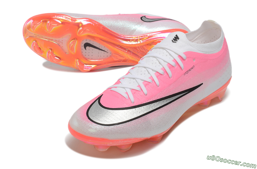 Nike Air Zoom Mercurial Vapor 17 Elite FG Firm Ground Soccer Cleats - Pink/Sunset Pink/Metallic Platinum 3