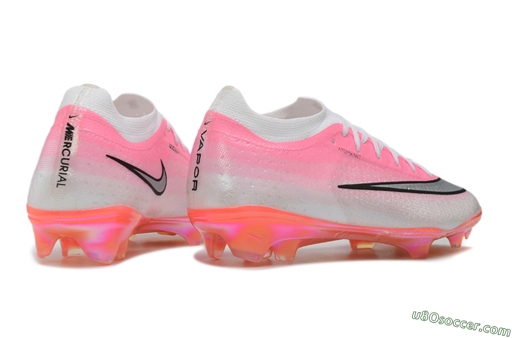 Nike Air Zoom Mercurial Vapor 17 Elite FG Firm Ground Soccer Cleats - Pink/Sunset Pink/Metallic Platinum 6