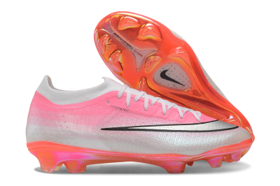 Nike Air Zoom Mercurial Vapor 17 Elite FG Firm Ground Soccer Cleats - Pink/Sunset Pink/Metallic Platinum