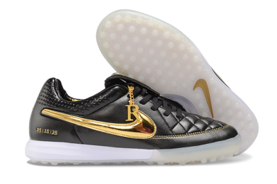 Nike Tiempo Legend SE TF Artificial Turf Soccer Shoes - Black/Black/Metallic Gold