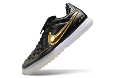 Nike Tiempo Legend SE TF Artificial Turf Soccer Shoes - Black/Black/Metallic Gold