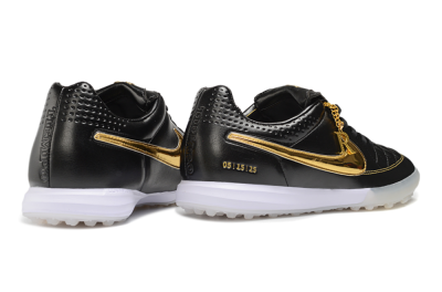 Nike Tiempo Legend SE TF Artificial Turf Soccer Shoes - Black/Black/Metallic Gold