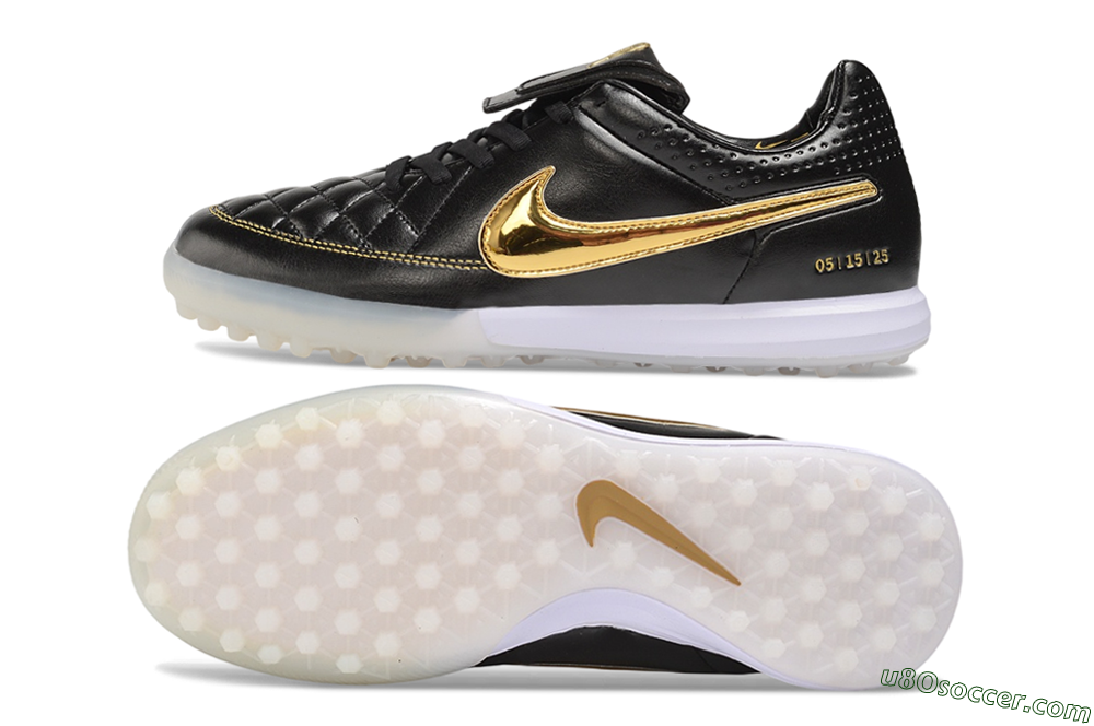 Nike Tiempo Legend SE TF Artificial Turf Soccer Shoes - Black/Black/Metallic Gold 0