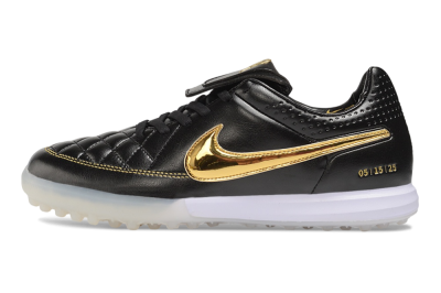 Nike Tiempo Legend SE TF Artificial Turf Soccer Shoes - Black/Black/Metallic Gold