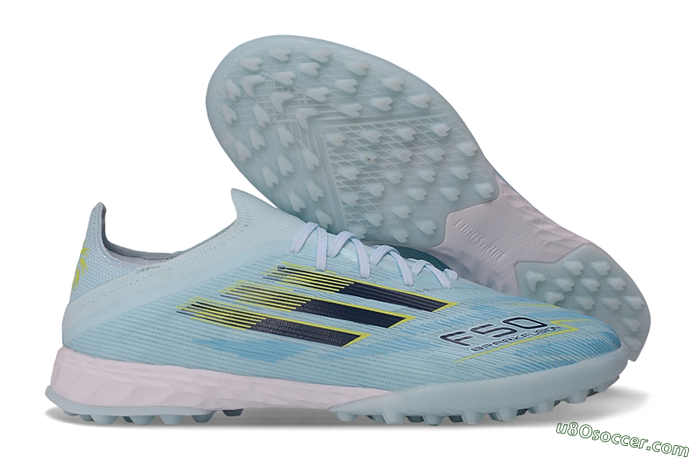 Adidas F50 Elite TF Artificial Turf Soccer Shoes - Blue/Ice Blue/Navy Yellow 1