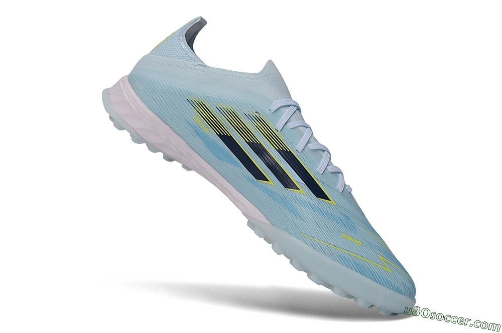 Adidas F50 Elite TF Artificial Turf Soccer Shoes - Blue/Ice Blue/Navy Yellow 4