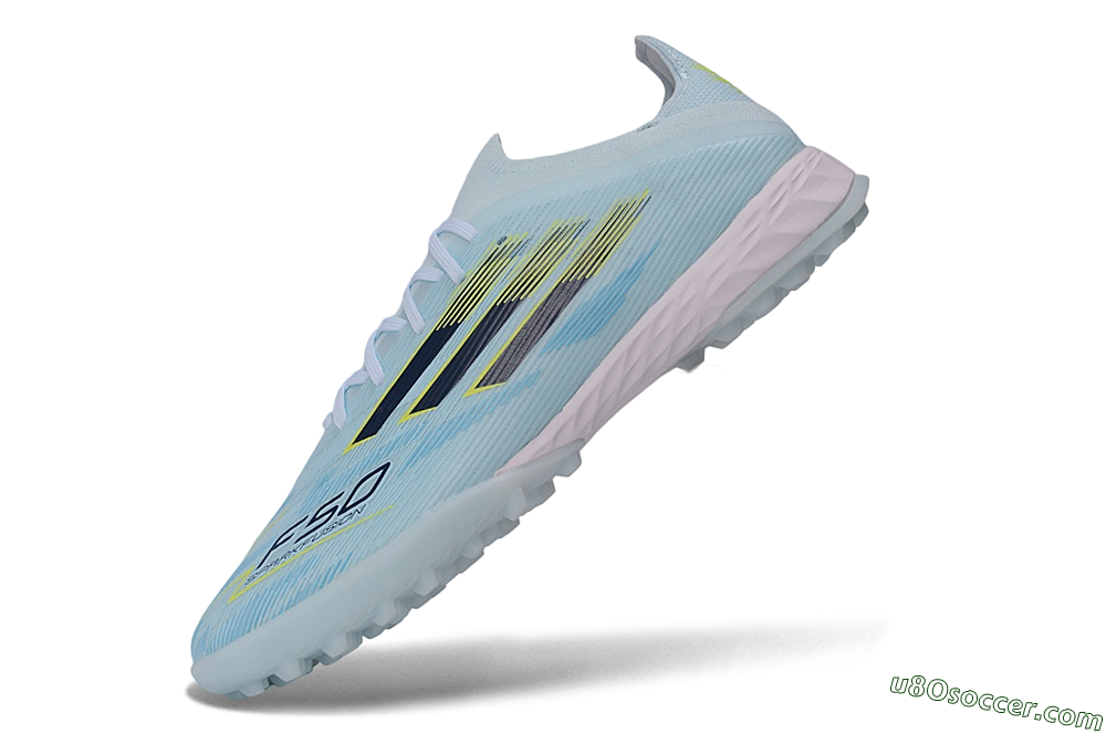 Adidas F50 Elite TF Artificial Turf Soccer Shoes - Blue/Ice Blue/Navy Yellow 5