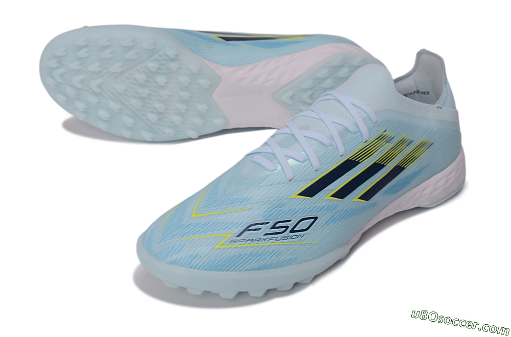 Adidas F50 Elite TF Artificial Turf Soccer Shoes - Blue/Ice Blue/Navy Yellow 3