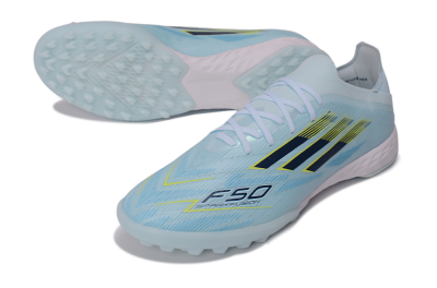 Adidas F50 Elite TF Artificial Turf Soccer Shoes - Blue/Ice Blue/Navy Yellow