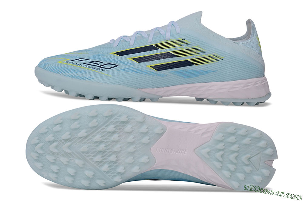 Adidas F50 Elite TF Artificial Turf Soccer Shoes - Blue/Ice Blue/Navy Yellow 0