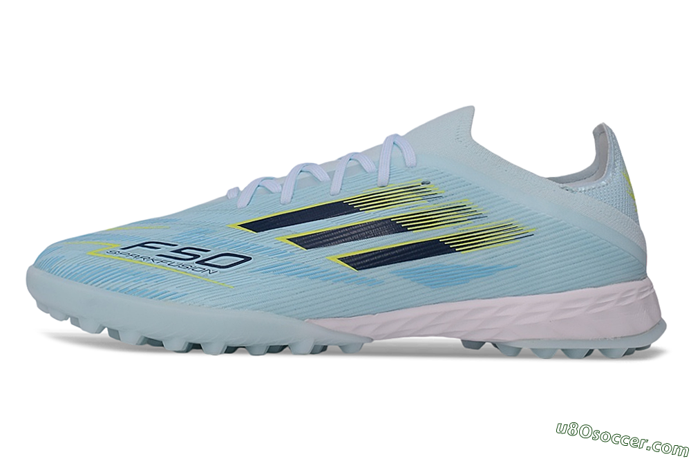 Adidas F50 Elite TF Artificial Turf Soccer Shoes - Blue/Ice Blue/Navy Yellow 2