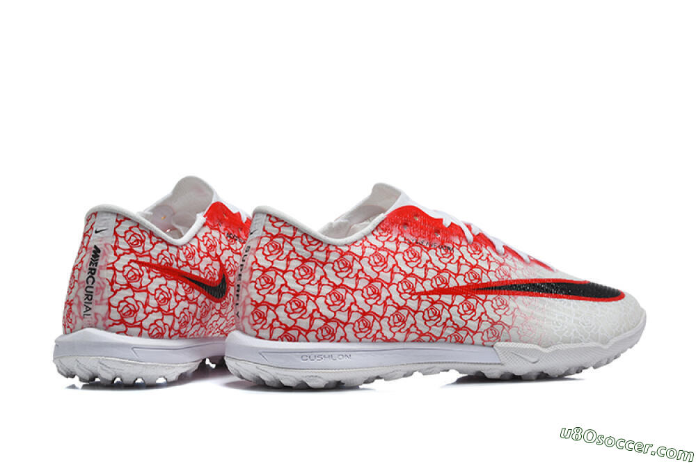 Nike Air Zoom Mercurial Superfly 11 Elite TF Artificial Turf Soccer Shoes - White/University Red/Black 9