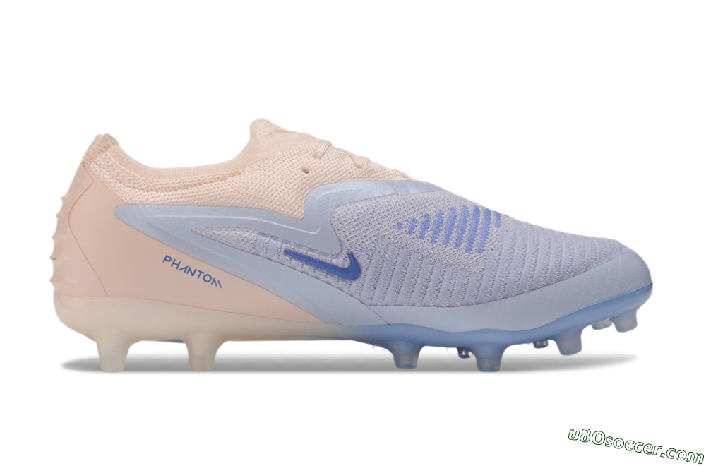 Nike Phantom 6 Elite Low AG Artificial Grass Soccer Cleats - Purple/Pastel Lavender/Peach Dust 7