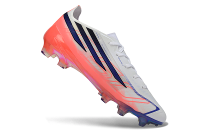 Adidas F50 Hyperfast Elite FG Firm Ground Soccer Cleats - White/Solar Red/Lucid Blue