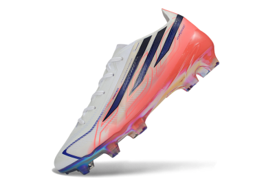 Adidas F50 Hyperfast Elite FG Firm Ground Soccer Cleats - White/Solar Red/Lucid Blue