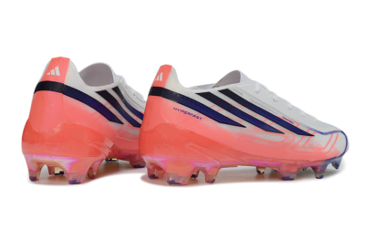Adidas F50 Hyperfast Elite FG Firm Ground Soccer Cleats - White/Solar Red/Lucid Blue