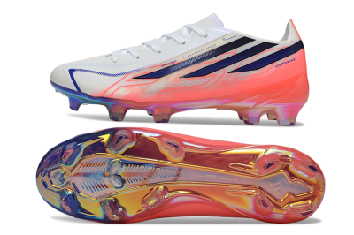Adidas F50 Hyperfast Elite FG Firm Ground Soccer Cleats - White/Solar Red/Lucid Blue