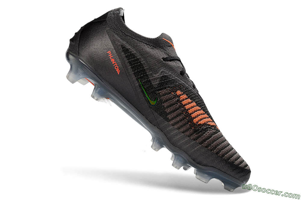 Nike Phantom 6 Elite Low FG Firm Ground Soccer Cleats - Black/Anthracite/Iridescent 5