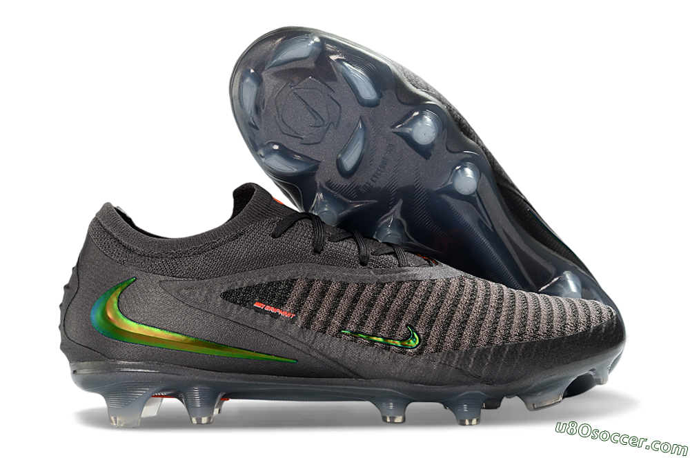 Nike Phantom 6 Elite Low FG Firm Ground Soccer Cleats - Black/Anthracite/Iridescent 1