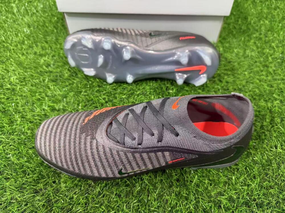 Nike Phantom 6 Elite Low FG Firm Ground Soccer Cleats - Black/Anthracite/Iridescent