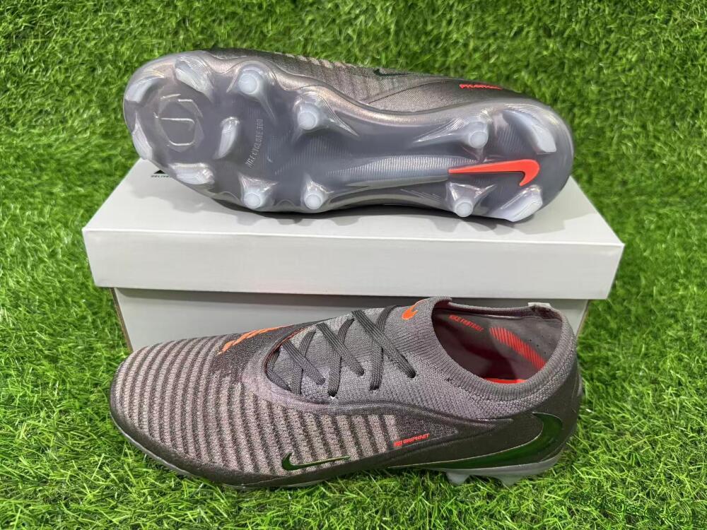 Nike Phantom 6 Elite Low FG Firm Ground Soccer Cleats - Black/Anthracite/Iridescent