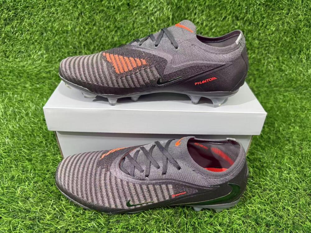 Nike Phantom 6 Elite Low FG Firm Ground Soccer Cleats - Black/Anthracite/Iridescent