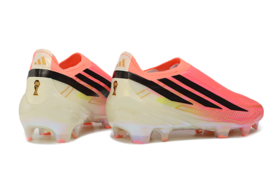 Adidas F50 Hyperfast Elite Laceless FG Firm Ground Soccer Cleats - Pink/Solar Pink/Iridescent White