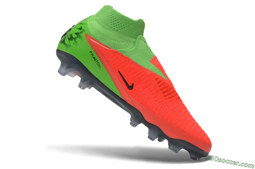 Nike Phantom 6 Elite High FG Firm Ground Soccer Cleats - Green/Electric Green/Crimson Bright 4