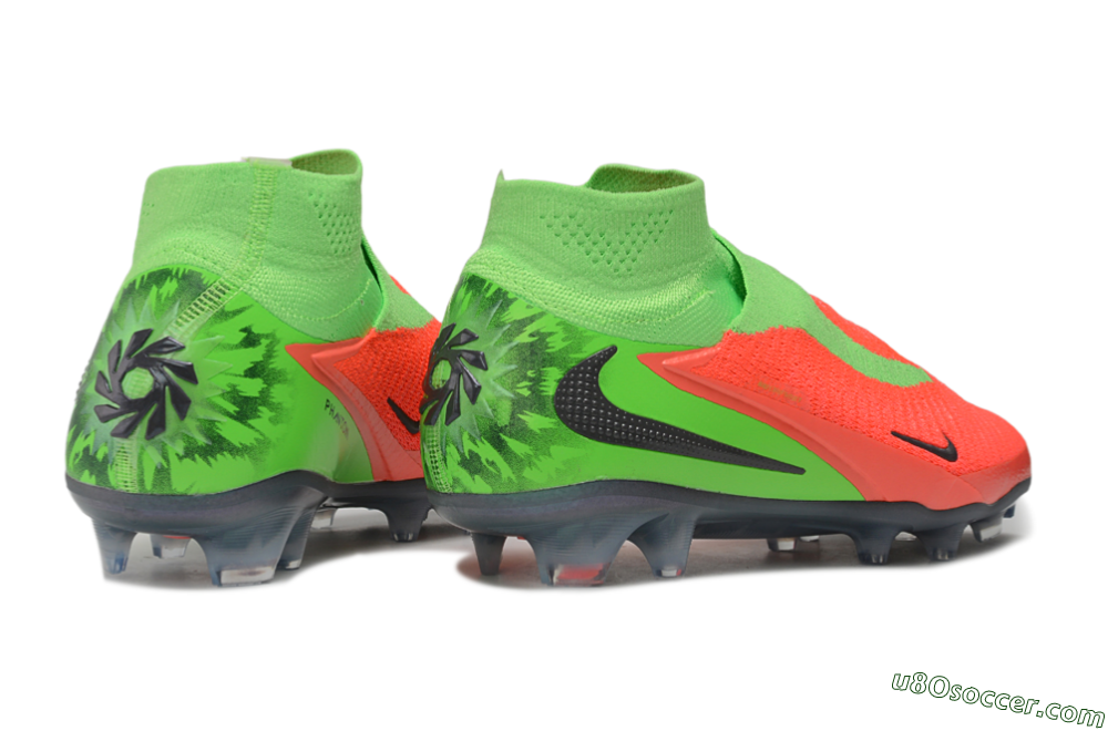 Nike Phantom 6 Elite High FG Firm Ground Soccer Cleats - Green/Electric Green/Crimson Bright 6