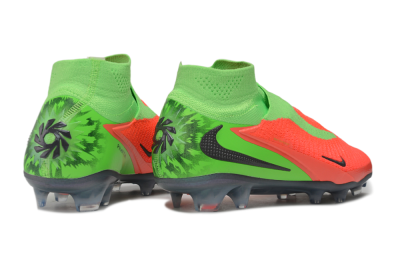 Nike Phantom 6 Elite High FG Firm Ground Soccer Cleats - Green/Electric Green/Crimson Bright