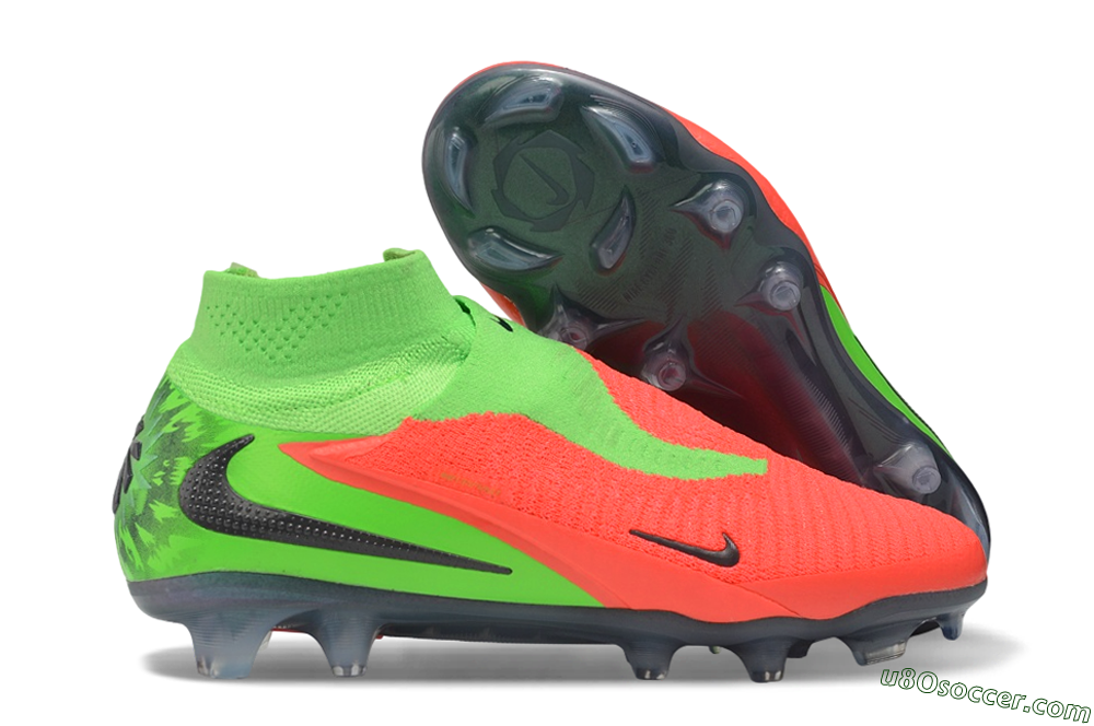 Nike Phantom 6 Elite High FG Firm Ground Soccer Cleats - Green/Electric Green/Crimson Bright 1