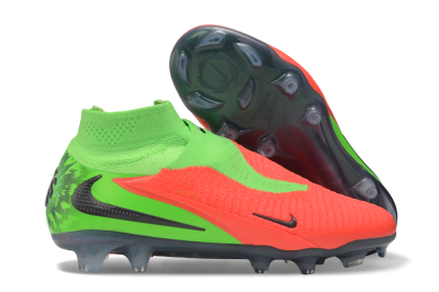 Nike Phantom 6 Elite High FG Firm Ground Soccer Cleats - Green/Electric Green/Crimson Bright