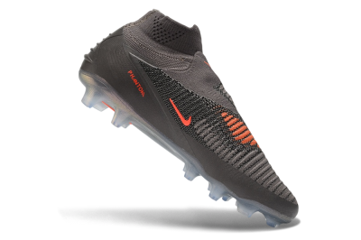 Nike Phantom 6 Elite High FG Firm Ground Soccer Cleats - Grey/Dark Smoke/Metallic Olive