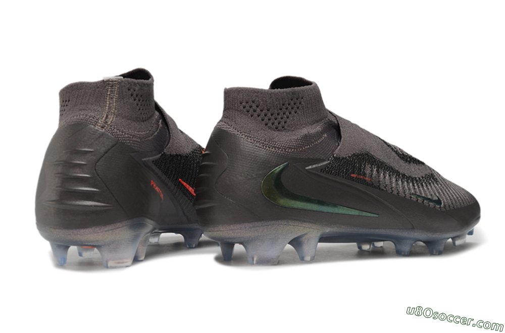 Nike Phantom 6 Elite High FG Firm Ground Soccer Cleats - Grey/Dark Smoke/Metallic Olive 6