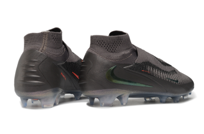 Nike Phantom 6 Elite High FG Firm Ground Soccer Cleats - Grey/Dark Smoke/Metallic Olive