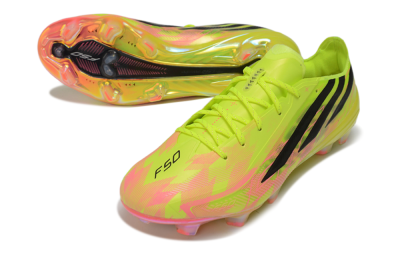 Adidas F50 Hyperfast Elite FG Firm Ground Soccer Cleats - Yellow/Solar Yellow/Lucid Pink