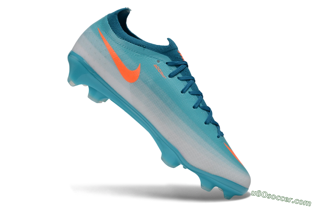 Nike Air Zoom Mercurial Vapor 17 Elite FG Firm Ground Soccer Cleats - Blue/Turquoise Blue/Bright Orange 4