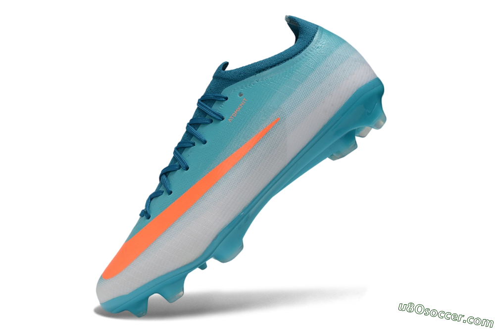 Nike Air Zoom Mercurial Vapor 17 Elite FG Firm Ground Soccer Cleats - Blue/Turquoise Blue/Bright Orange 5