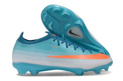 Nike Air Zoom Mercurial Vapor 17 Elite FG Firm Ground Soccer Cleats - Blue/Turquoise Blue/Bright Orange