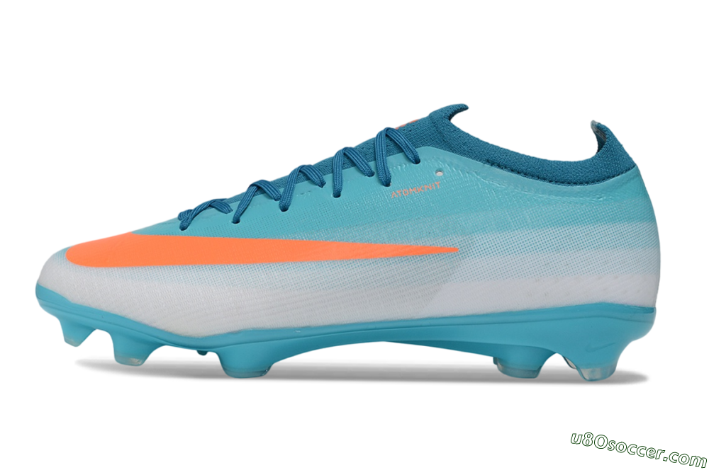 Nike Air Zoom Mercurial Vapor 17 Elite FG Firm Ground Soccer Cleats - Blue/Turquoise Blue/Bright Orange 2